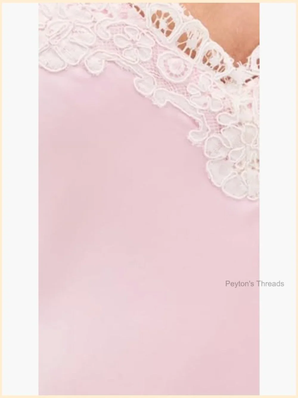 Silk Midi Dress with Floral Lace Trim - A-Line Sweetheart Neck - Picture 6 of 6